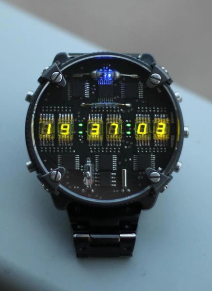 Matrix  Zirconium/Titanium led watch | nixie | Handmade| Italian design