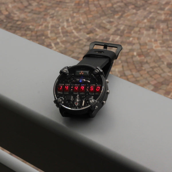 Zirconium led watch | nixie | Handmade| Italian design