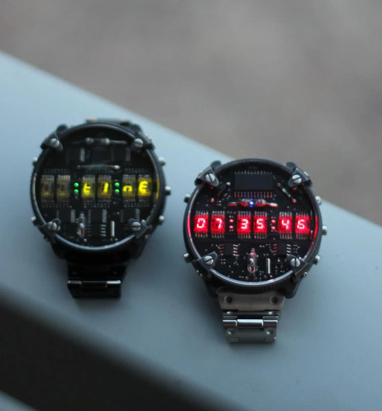 Matrix  Zirconium/Titanium led watch | nixie | Handmade| Italian design