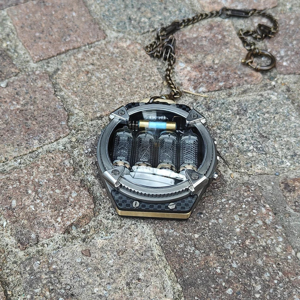 Pocket Nixie 4 tubes Handmade