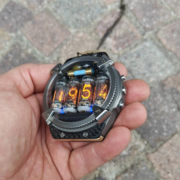 Pocket Nixie 4 tubes Handmade