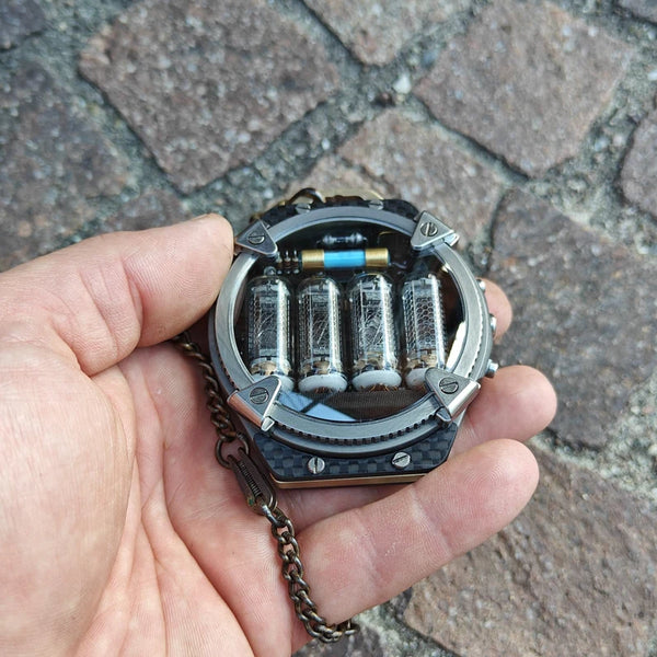 Pocket Nixie 4 tubes Handmade