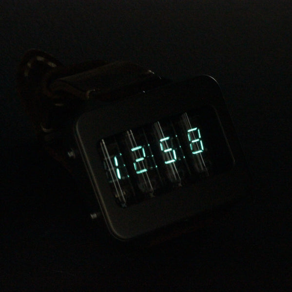 Nixie watch - vfd , Titanium watch, self made with accelerometer. - titantimepiece