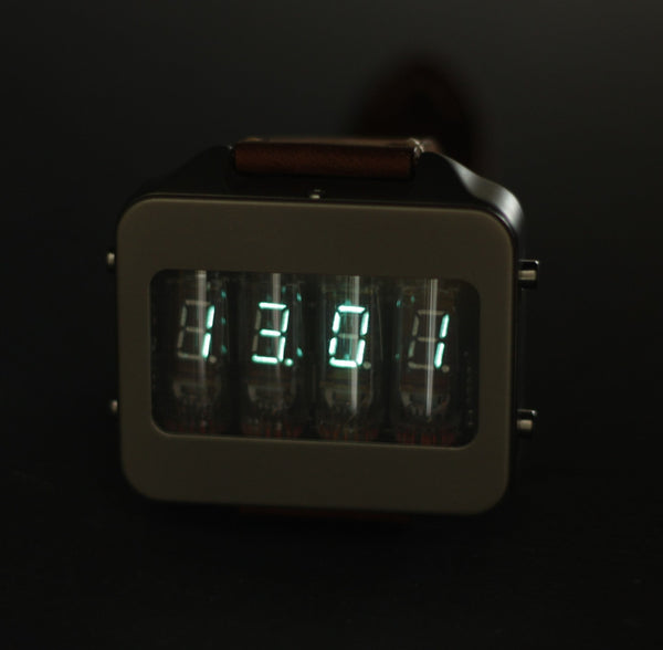 Nixie watch - vfd , Titanium watch, self made with accelerometer. - titantimepiece