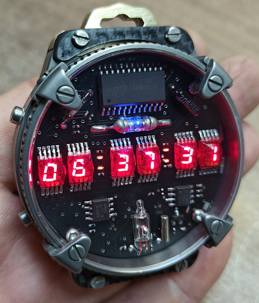 Pocket Led Watch 6 RED digits