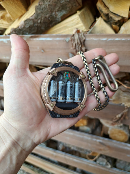 Pocket Nixie 4 tubes Handmade