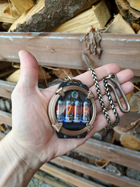 Pocket Nixie 4 tubes Handmade