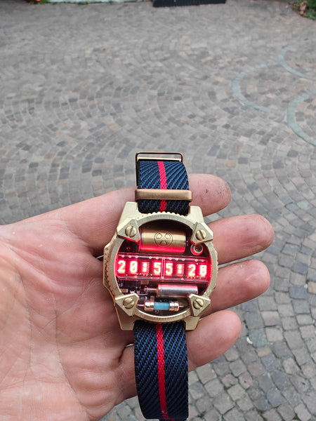 Nixie watch dosimeter matrix led red