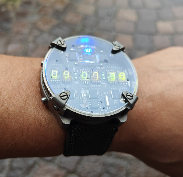 Matrix Titanium led watch | nixie | handmade| Italian design