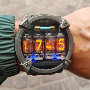 Nixie watch, Titanium , Handmade