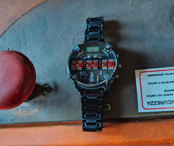 Zirconium led watch | nixie | Handmade| Italian design