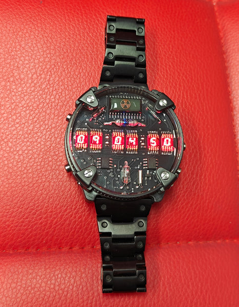 Zirconium led watch | nixie | Handmade| Italian design