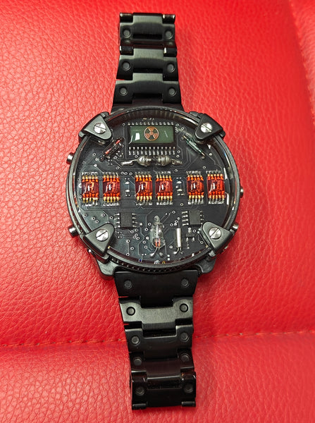 Zirconium led watch | nixie | Handmade| Italian design