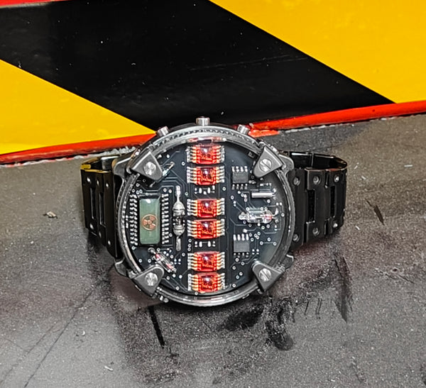 Zirconium led watch | nixie | Handmade| Italian design