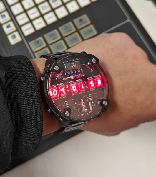 Zirconium led watch | nixie | Handmade| Italian design