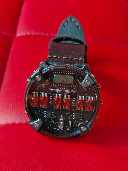 Zirconium led watch | nixie | Handmade| Italian design