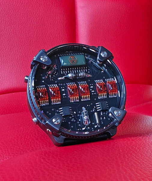 Zirconium led watch | nixie | Handmade| Italian design