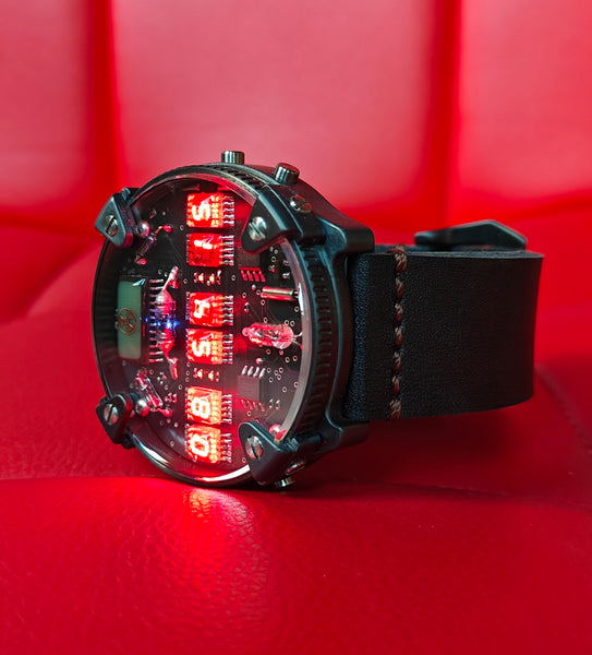 Zirconium led watch | nixie | Handmade| Italian design