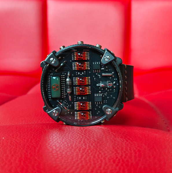 Zirconium led watch | nixie | Handmade| Italian design