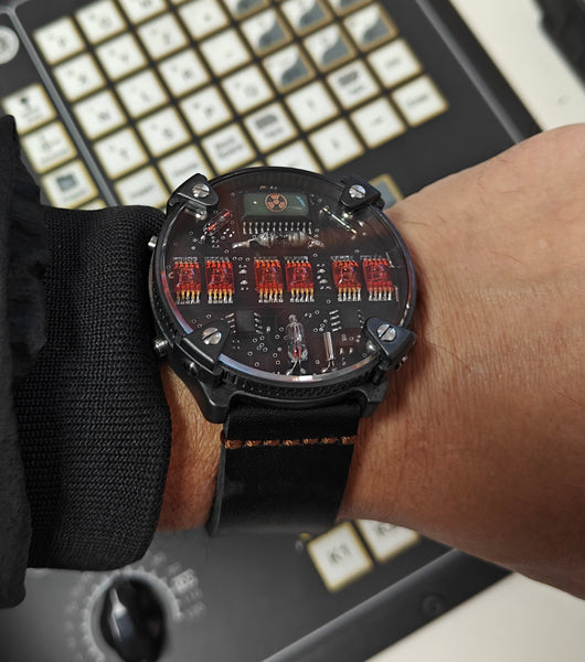 Zirconium led watch | nixie | Handmade| Italian design