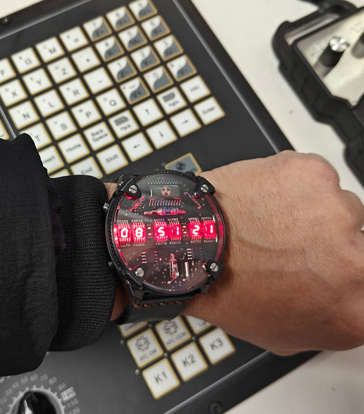 Zirconium led watch | nixie | Handmade| Italian design