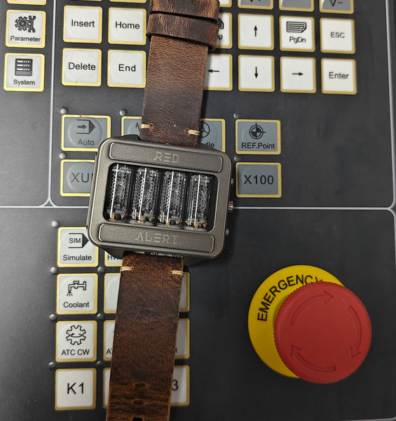 Nixie watch,  Titanium watch, Handmade, Full functions with accelerometer.