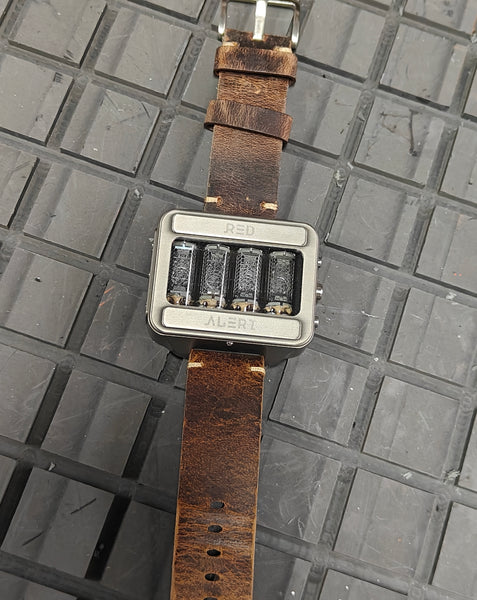 Nixie watch,  Titanium watch, Handmade, Full functions with accelerometer.