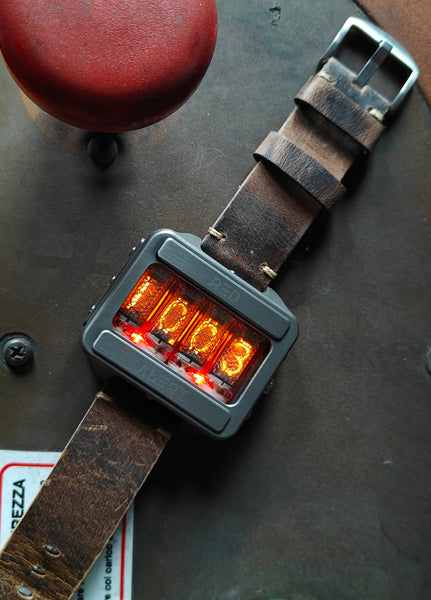 Nixie watch,  Titanium watch, Handmade, Full functions with accelerometer.