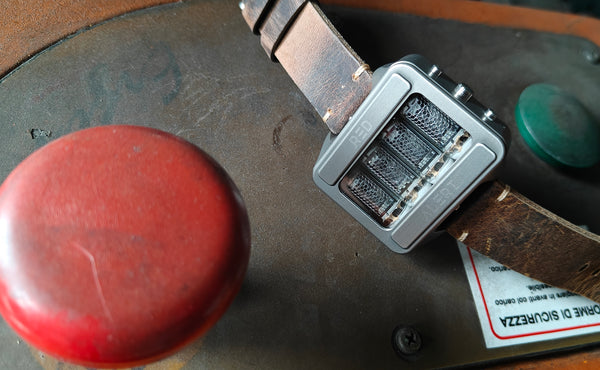 Nixie watch,  Titanium watch, Handmade, Full functions with accelerometer.