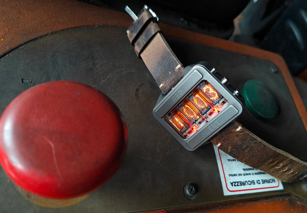 Nixie watch,  Titanium watch, Handmade, Full functions with accelerometer.