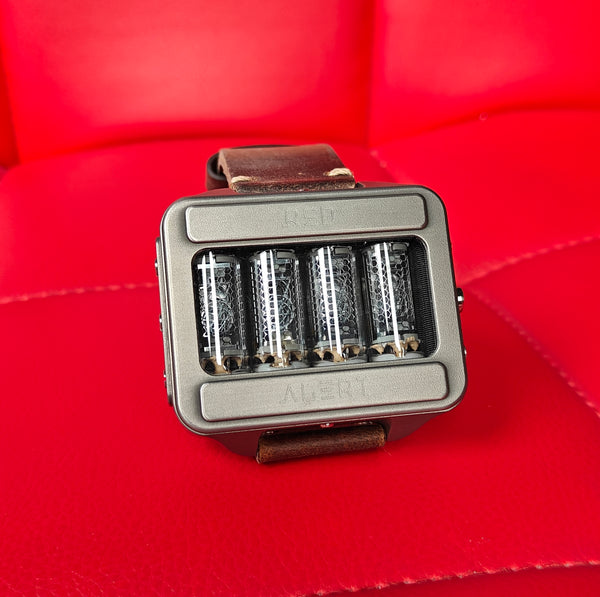 Nixie watch,  Titanium watch, Handmade, Full functions with accelerometer.