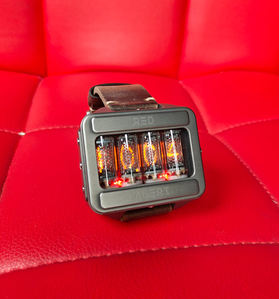 Nixie watch,  Titanium watch, Handmade, Full functions with accelerometer.