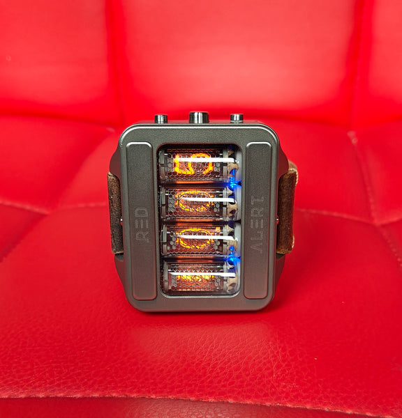 Nixie watch,  Titanium watch, Handmade, Full functions with accelerometer.