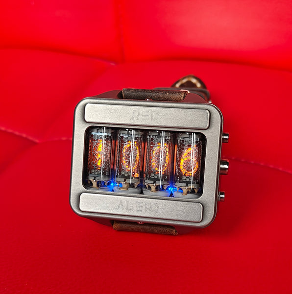 Nixie watch,  Titanium watch, Handmade, Full functions with accelerometer.