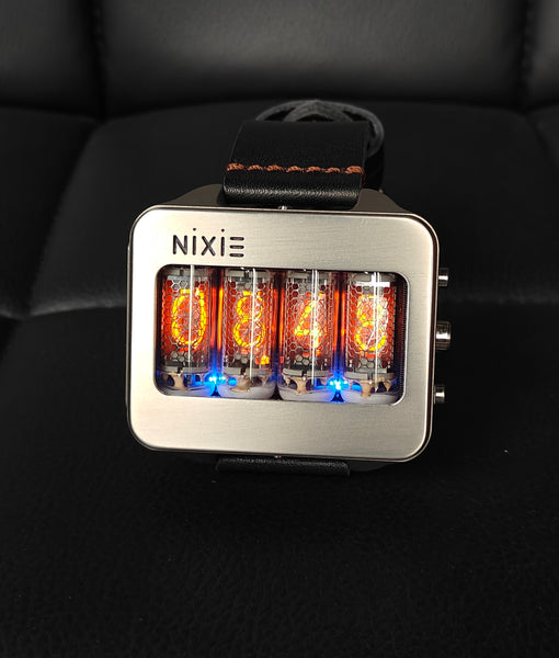 Nixie watch,  Titanium watch, Handmade, Full functions with accelerometer.