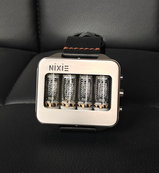 Nixie watch,  Titanium watch, Handmade, Full functions with accelerometer.