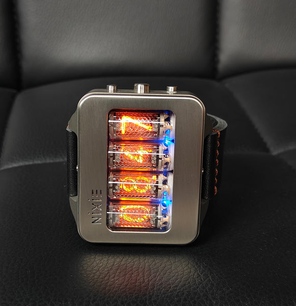 Nixie watch,  Titanium watch, Handmade, Full functions with accelerometer.