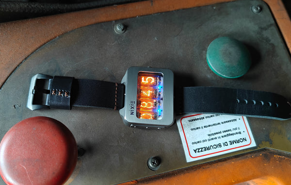 Nixie watch,  Titanium watch, Handmade, Full functions with accelerometer.
