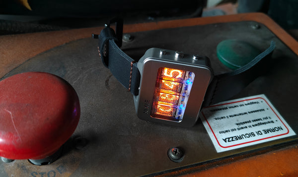 Nixie watch,  Titanium watch, Handmade, Full functions with accelerometer.
