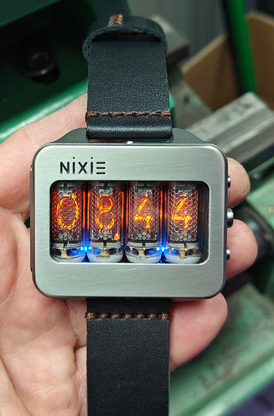 Nixie watch,  Titanium watch, Handmade, Full functions with accelerometer.