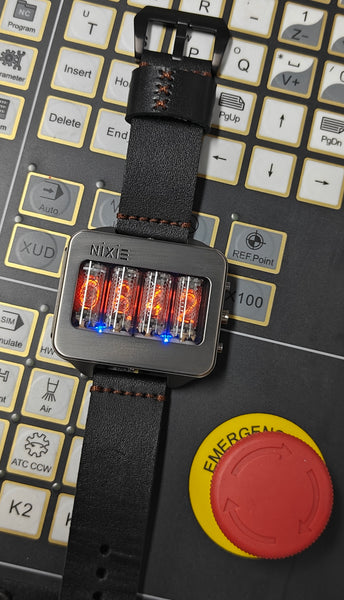 Nixie watch,  Titanium watch, Handmade, Full functions with accelerometer.