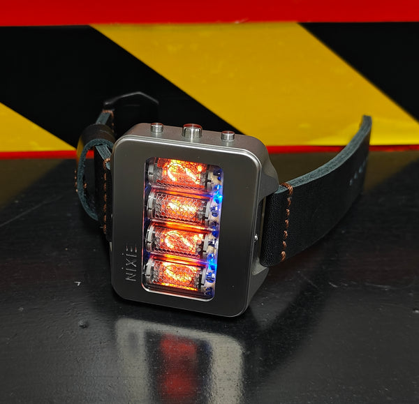 Nixie watch,  Titanium watch, Handmade, Full functions with accelerometer.