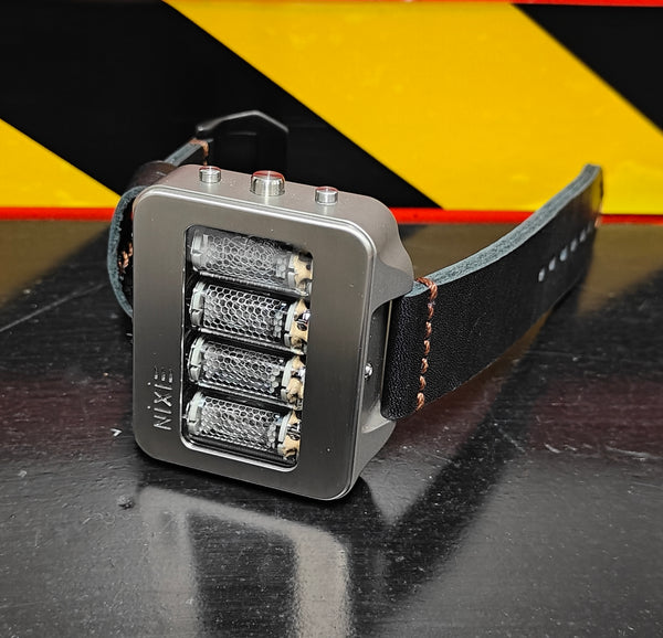 Nixie watch,  Titanium watch, Handmade, Full functions with accelerometer.