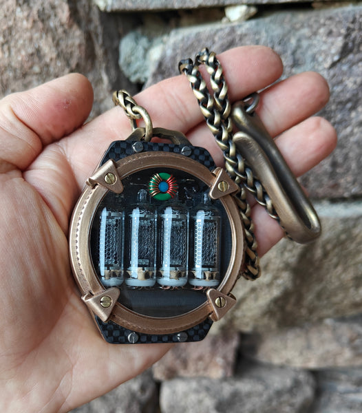 Pocket Nixie 4 tubes Handmade