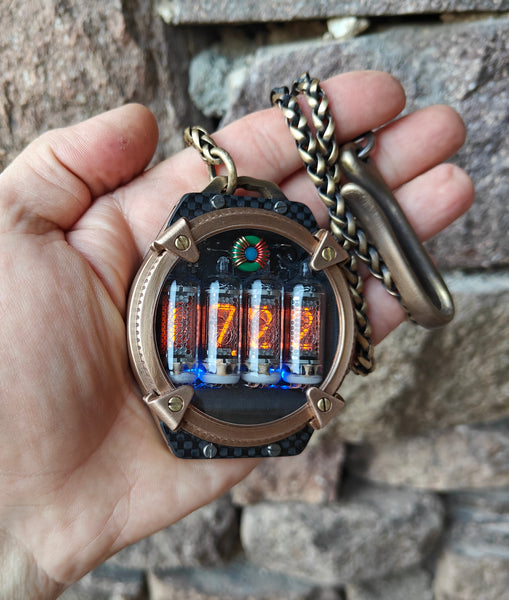 Pocket Nixie 4 tubes Handmade