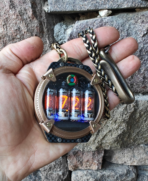 Pocket Nixie 4 tubes Handmade