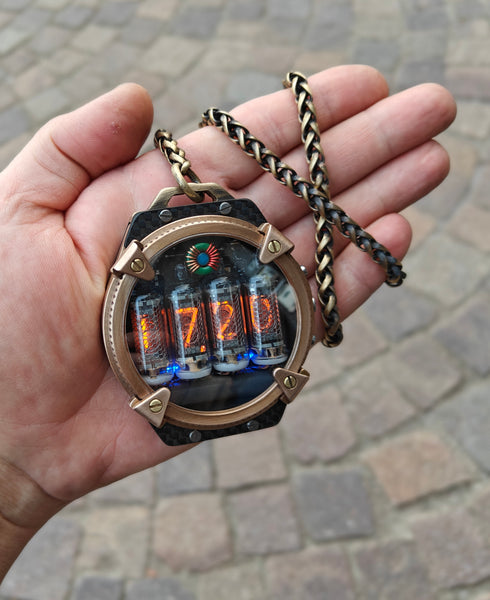 Pocket Nixie 4 tubes Handmade