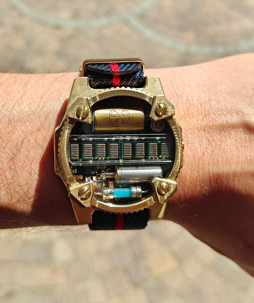 Nixie watch dosimeter matrix led red
