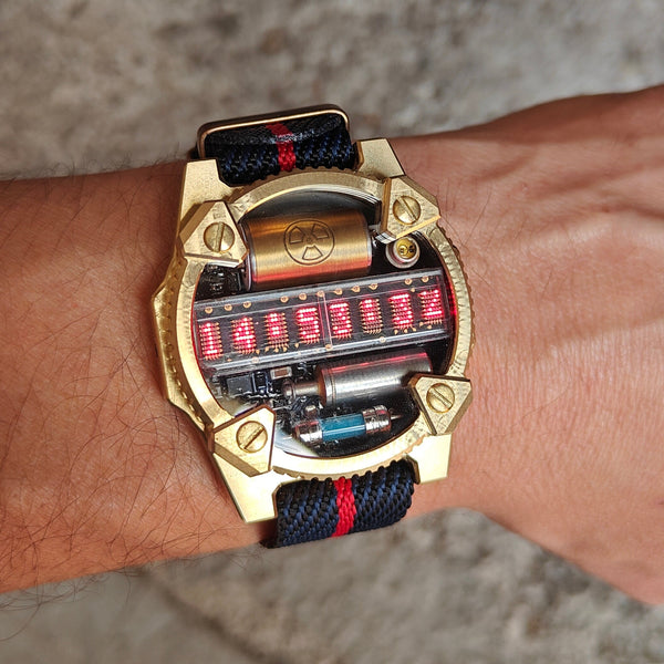 Nixie watch dosimeter matrix led red