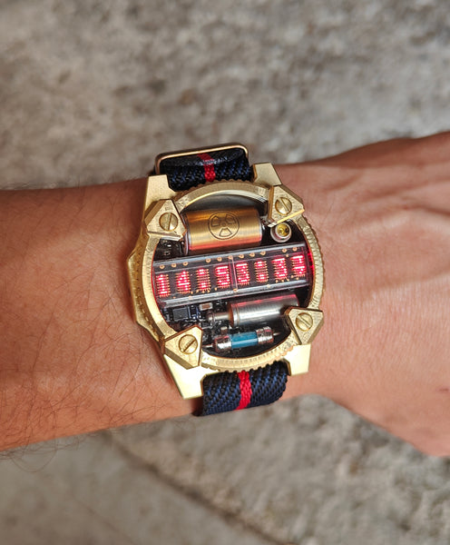 Nixie watch dosimeter matrix led red